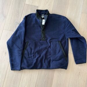 GAP Dark Blue Fleece Jacket with Black Trim